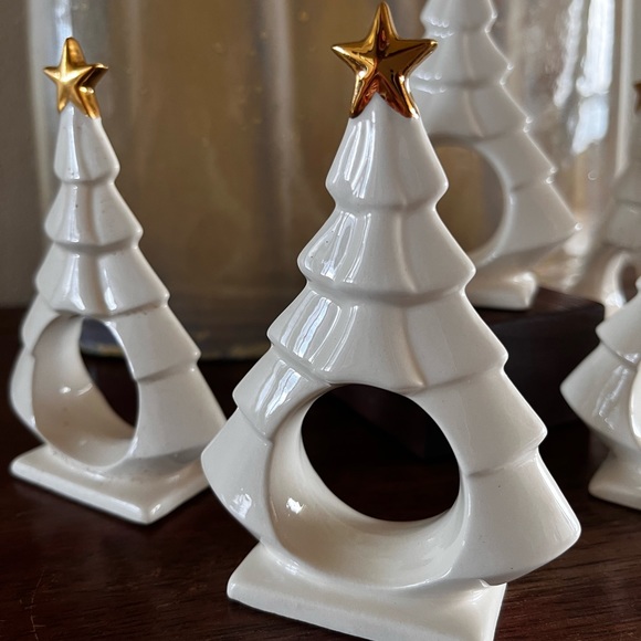 Christmas trees ceramic six napkin holders - Picture 6 of 9